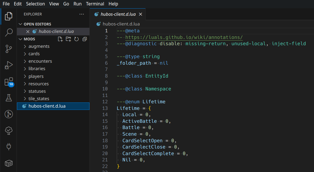 Type Definitions File